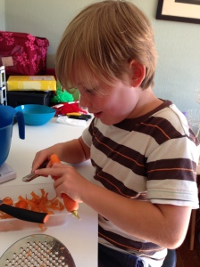 150910 B peeling carrots